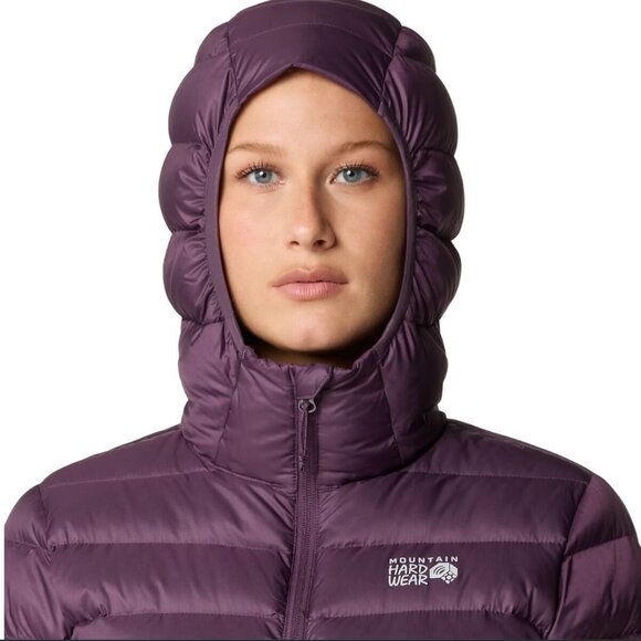 Mountain Hardwear Down Puffer Parka Tiberondack Dusty Purple Long Nylon Warm - Picture 5 of 16